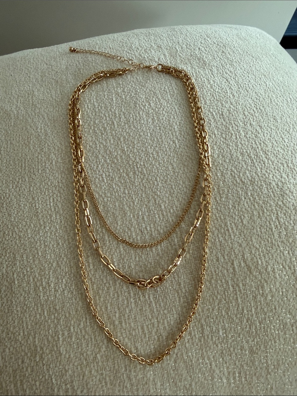 ASOS Gold-Tone Layered Triple Chain Necklace